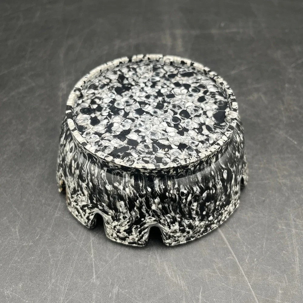 MCM VTG Black Agate Melamine 4 1/4